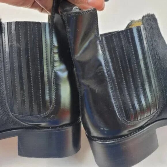 Billy Reid Court Chelsea Calf Leather Pull On Ankle Boots Classic Black Pull On - Picture 8 of 13